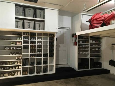 garage shoe rack plans